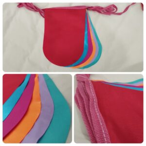 ریسه ساتن هلالی الوان (رنگی) - بسته 10متری