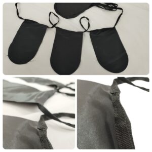 ریسه ساتن هلالی مشکی - بسته 10متری